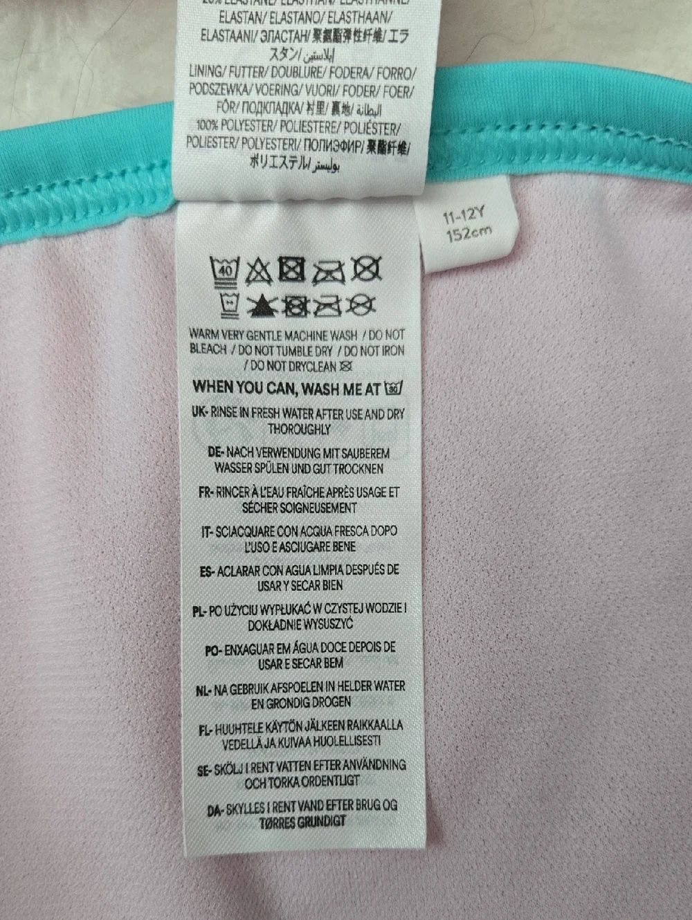 Boden Pink/Gold Swimsuit, Girls Size 11-12Y